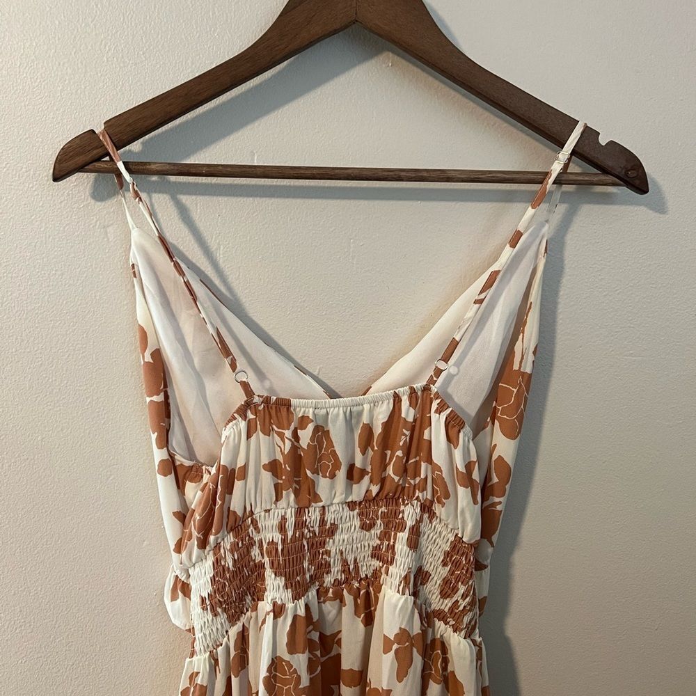 Floral Ruffle Cut Out Maxi Dress - Picture 10 of 11
